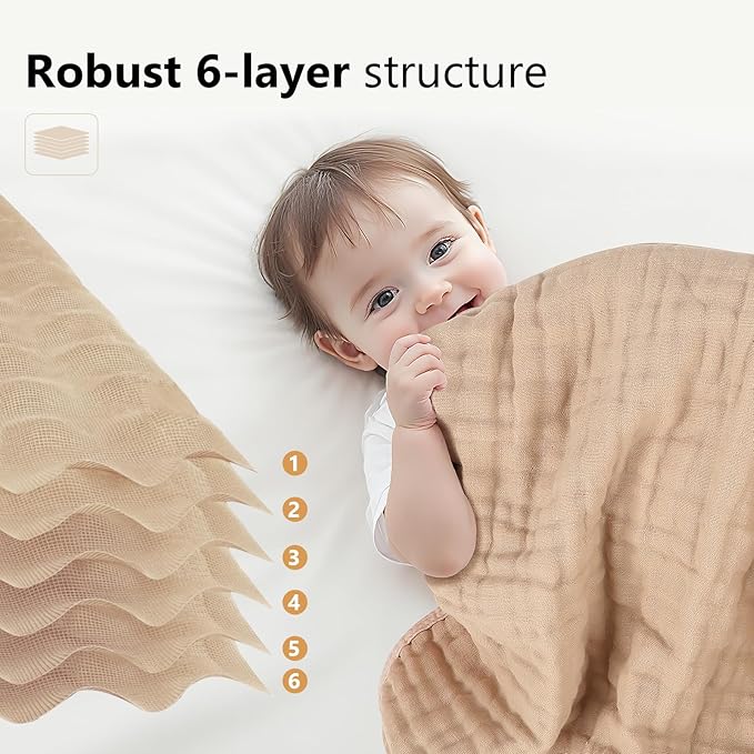 Hooded Baby Bath Towels, 2 Pack Baby Towels with Hood for Newborn, Upgrade High Density 100% Muslin Cotton Baby Towel, Ultra Soft, Highly Absorbent for Infants, Toddlers, Newborn Essential, 32” x 32”