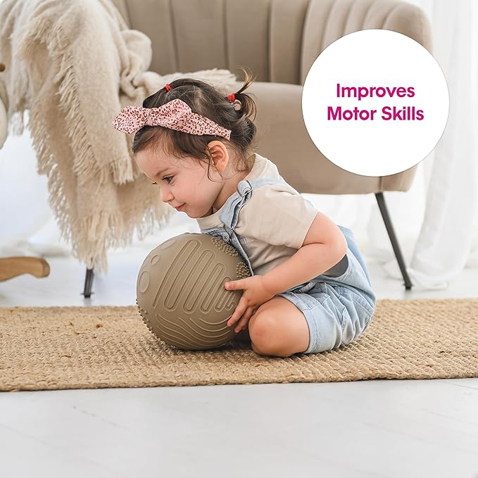 Edushape The Original Sensory Balls for Baby, Boho Chic Mega Pack - Assorted Balls That Help Enhance Gross Motor Skills for Kids Aged 6 Months & Up - Set of 4 Vibrant Unique Toddler Ball for Baby