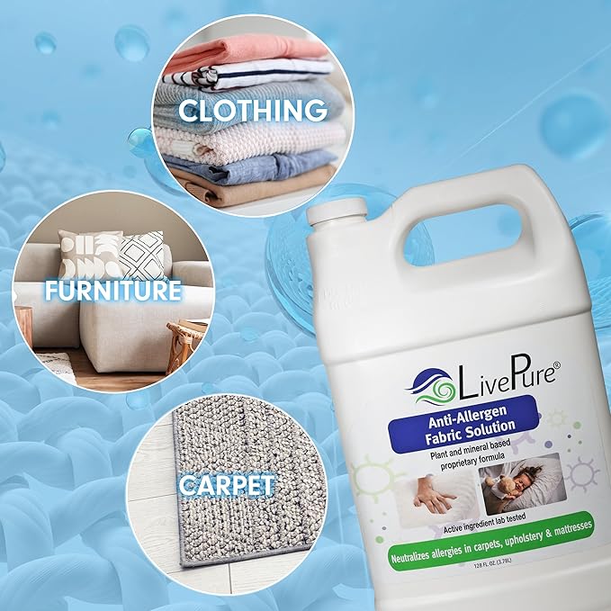 LivePure Anti-Allergen 128 OZ Fabric Spray for Household Surfaces