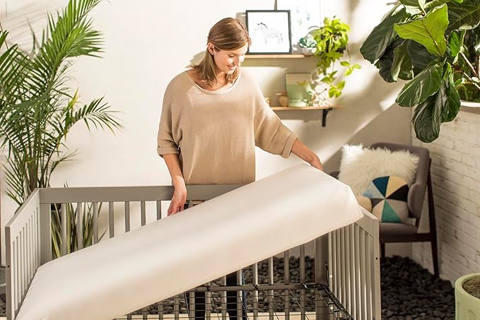 Naturepedic Organic Baby Crib Mattress - Lightweight 2-Stage Infant & Toddler Bed - Waterproof, Non-Toxic, Standard Size 52" x 28"