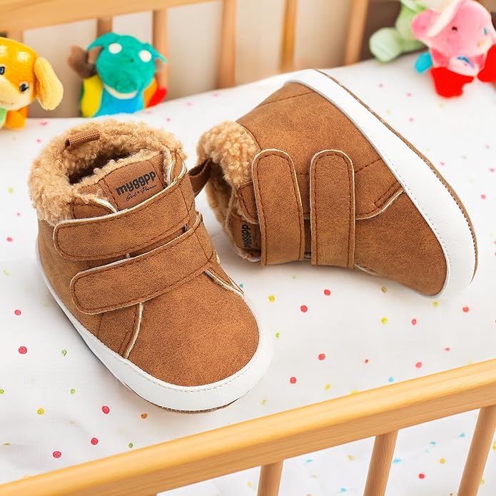 CENCIRILY Baby Boys Girls High Top Sneakers Soft Soles Anti Skid Infant Ankle Shoes Toddler Prewalker First Walking Crib Shoes