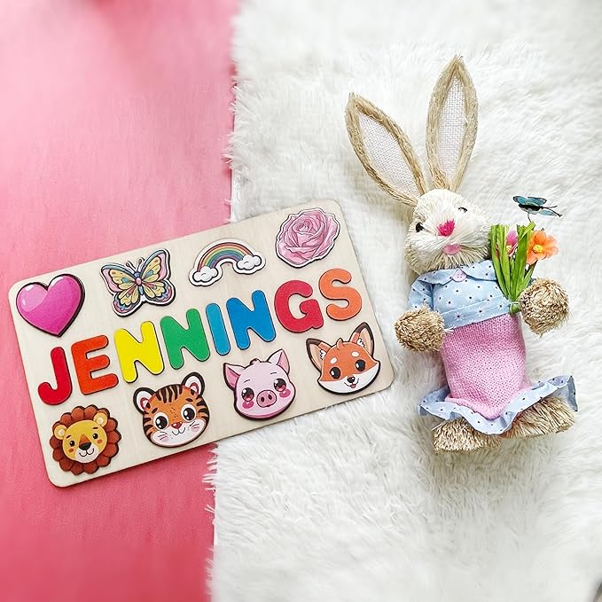 Baby Name Puzzle Personalized,1 Year Old Boy Birthday Gift,Personalized Gifts for Kids,Preschool Puzzles for Kids Ages 3-5,Birthday Gifts for 1 Year Old Baby Girl
