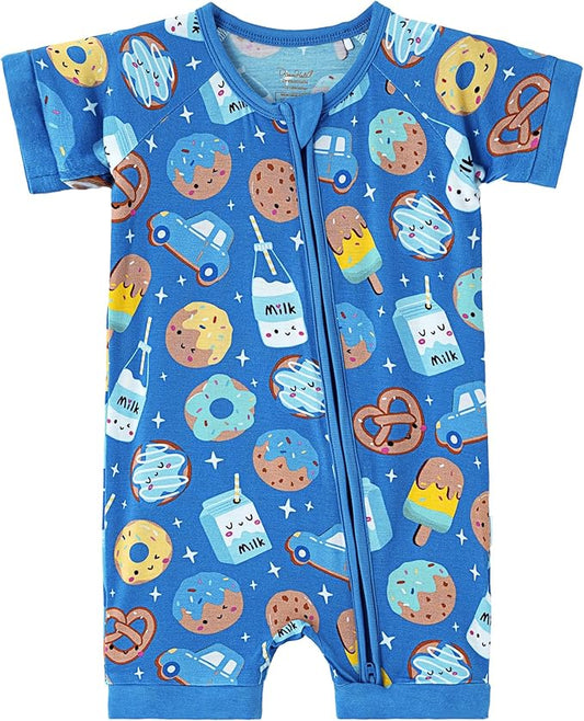 Baby Boy Romper Toddler Boys Short Sleeve Shorts Soft Jumpsuit Outfit Viscose Made from Bamboo