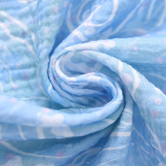 Baby Crib Sheets 2 PCS, 100% Organic Cotton Crib Sheet for Standard Crib Mattress(52”x 28”), Fitted and Soft Breathable Muslin Crib Mattress Sheet for Girl and Boy