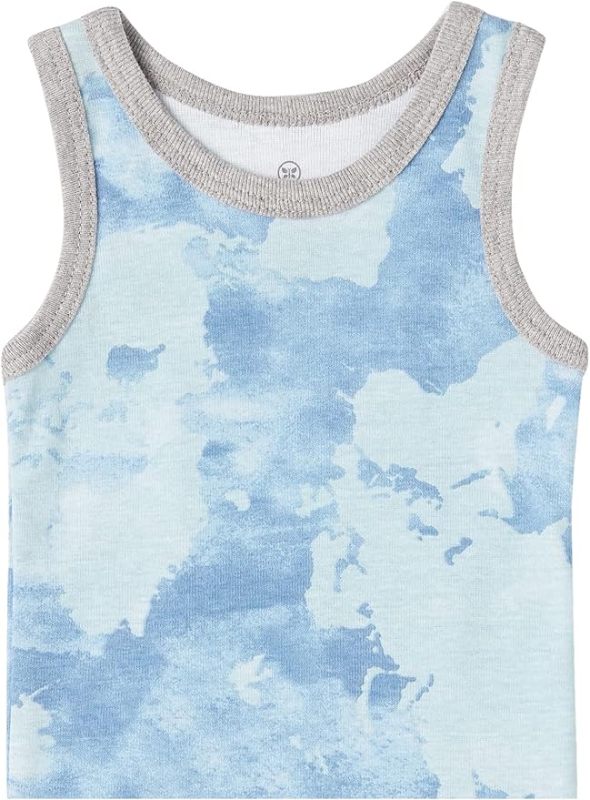 HonestBaby Sleeveless Muscle T-Shirts 100% Organic Cotton for Infant Baby and Toddler Boys, Girls