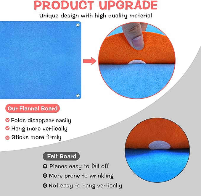 Craftstory Ocean Felt Board Story Set for Toddlers Children Under The Sea 3.5 Feet Flannel-Stories Shark Octopus Toys Wall Activity Storytelling Teaching