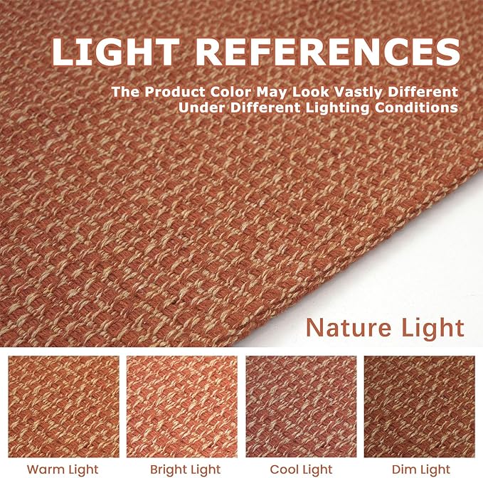 KOZYFLY Indoor Door Mat 2x3 ft Small Area Rugs Washable Front Door Mat Non Slip Rubber Backed Entryway Rug Cotton Entrance Doormat for Front Porch Bathroom Kitchen Bedroom, Orange/Tan