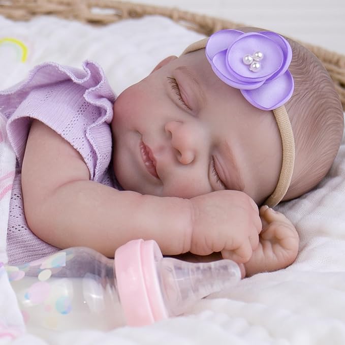 Milidool Realistic Reborn Baby Dolls - 20 Inch Real Life Baby Girl, Lifelike Doll Newborn Baby with Soft Cloth Body for Kids Age 3+ Gift