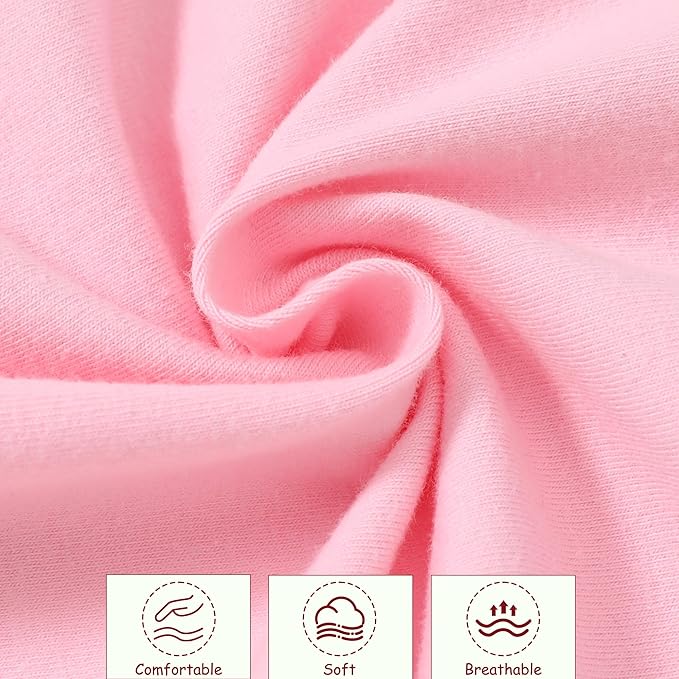 DISAUR Baby Girls Clothes Newborn Infant Baby Girls Outfit Long Sleeve Ruffle Romper Floral Pants Headband Sets 0-18 Months