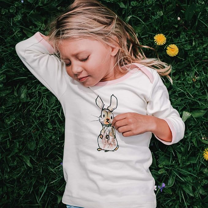 Babysoy Jane Goodall Long Sleeve Baby Toddler Unisex Boy Girl Animal Print Tee