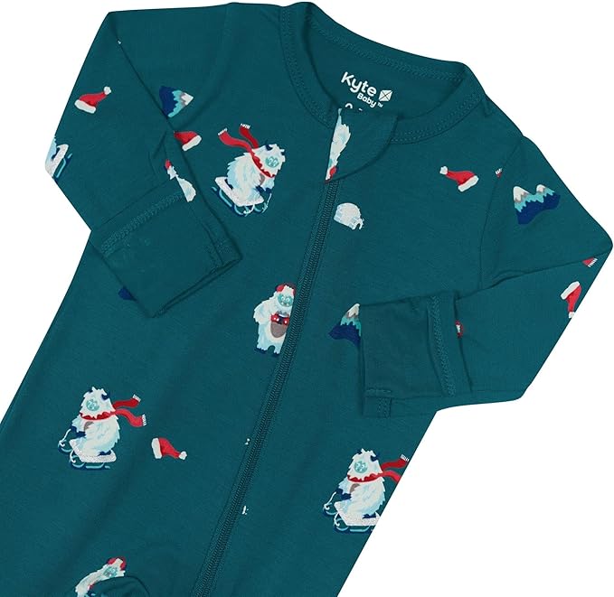 KYTE BABY Unisex Zipper Closure Footies, Rayon Made From Bamboo, 0-24 Months