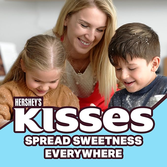 Hershys Kisses Cookies&Cream 1 Pound Approx 105 Pieces - Bulk Candy Individually Wrapped Candy, - Chocolates For Gifting Blue Bulk Hershys Snacks - Kisses Snack Blue Foil Perfect For gift Box or Pinata Stuffers - Perfect Holiday Treats for Adults & Kids