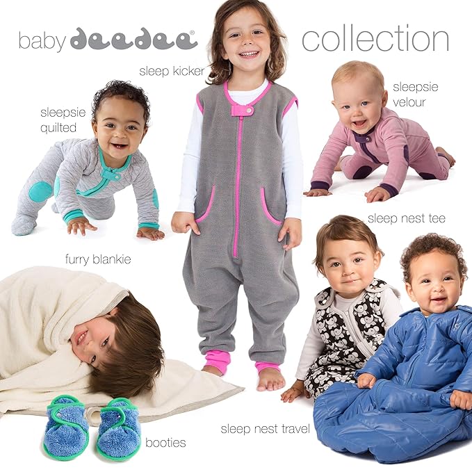 baby deedee Sleep Nest Warm Baby Sleeping Bag fits Newborns and Infants, Gray Lagoon, Medium (6-18 Month)