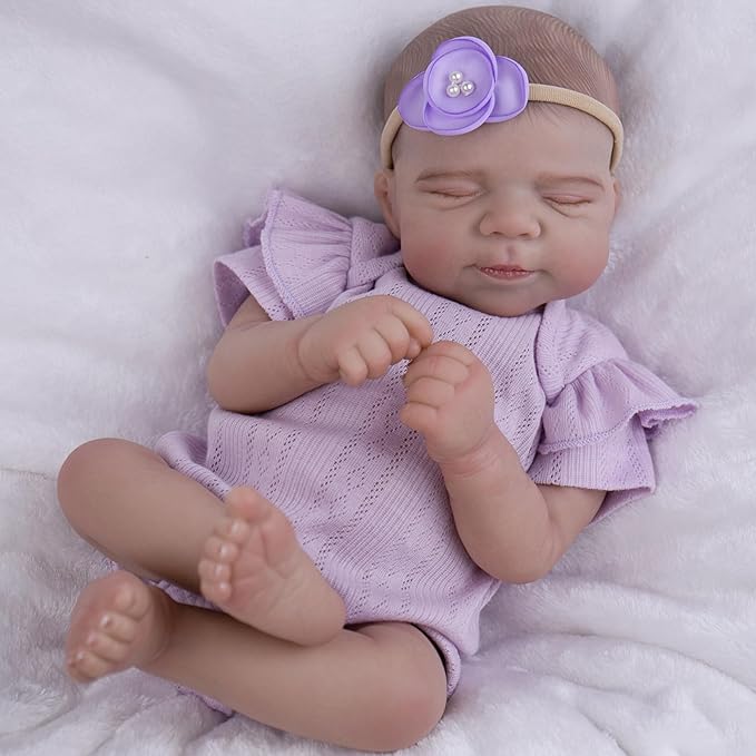 Milidool Realistic Reborn Baby Dolls - 20 Inch Real Life Baby Girl, Lifelike Doll Newborn Baby with Soft Cloth Body for Kids Age 3+ Gift