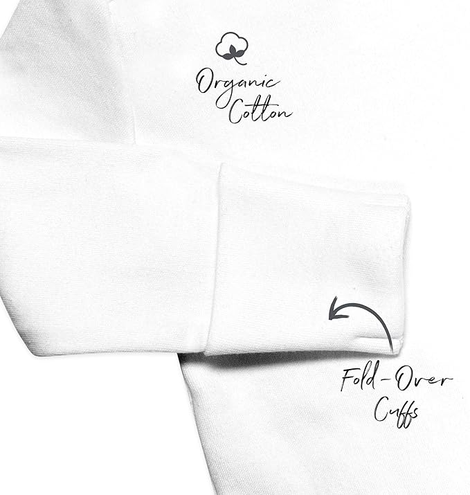 HonestBaby 3-pack Long Sleeve Side-snap Kimono Tops 100% Organic Cotton for Newborn Baby for Infant Boys, Girls, Unisex