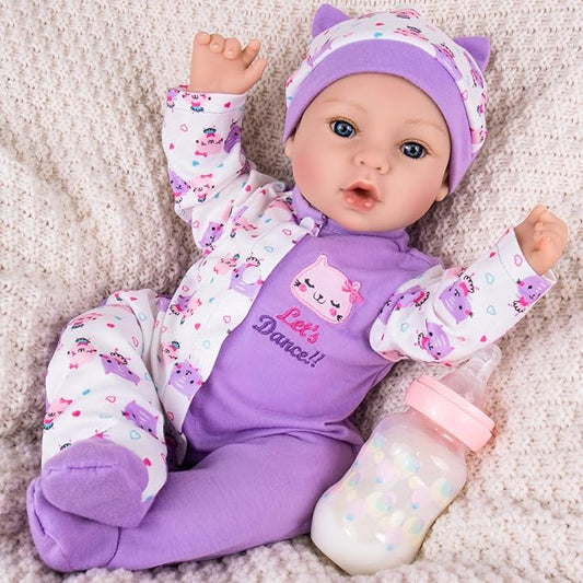 Aori Lifelike Reborn Baby Dolls Girl - Realistic 18-Inch Newborn Baby Doll That Look Real, Nice Gift Set for Kids, Parents-to-be, Grandparents