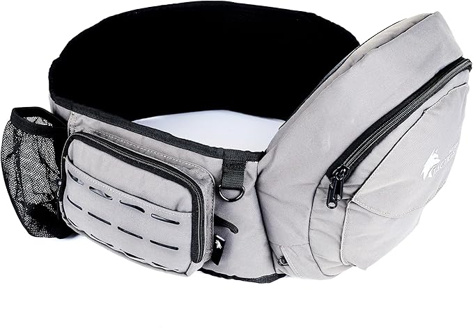 WOLF TACTICAL Baby Hip Carrier – Toddler and Baby Hip Seat Carrier with Adjustable Waistband, Storage Pockets, Ergonomic Design, Up to 45lbs