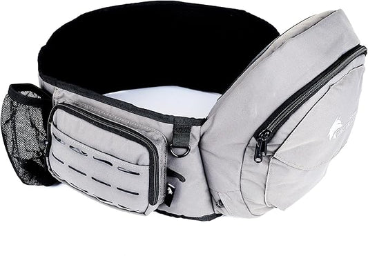 WOLF TACTICAL Baby Hip Carrier – Toddler and Baby Hip Seat Carrier with Adjustable Waistband, Storage Pockets, Ergonomic Design, Up to 45lbs