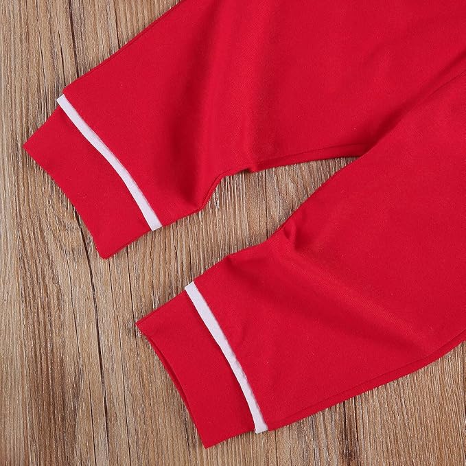 Toddler Kids Baby Girl Solid Pjs Ruffle Long Sleeve Button Shirt Top and Pants Cotton 2Piece Pajamas Set