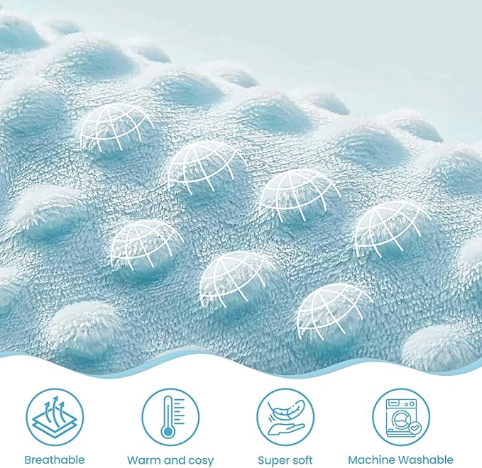 SANDJEST Dinosaurs Kid Blanket 30 x 40 - Kids Throw Minky Blanket with Double Layer Dotted Backing - Gifts for Nursery Room Decor