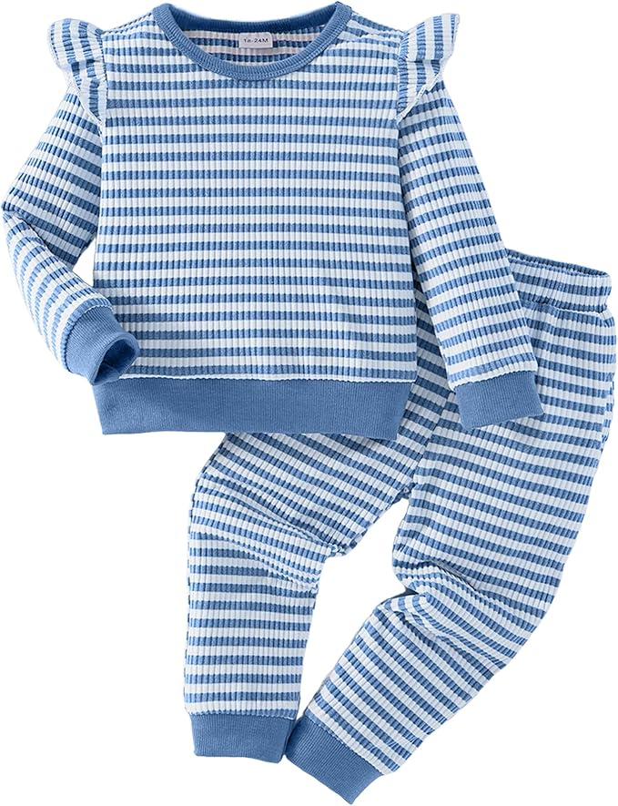 Mioglrie Baby Girl Clothes Infant Toddler Girls Fall Winter Outfits Sweatshirts Clothing Set 3 6 12 18 24 Month 2T 3T