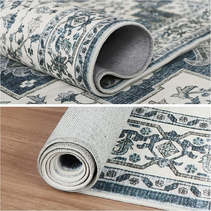 Dripex Tribal Washable Runner Rug-2x5 Non-Slip Non-Shedding Runners for Hallways Stain Resistant Kitchen Mat Laundry Entryway Carpet Runner for Doorway Entrance Bedroom Living Room Decor