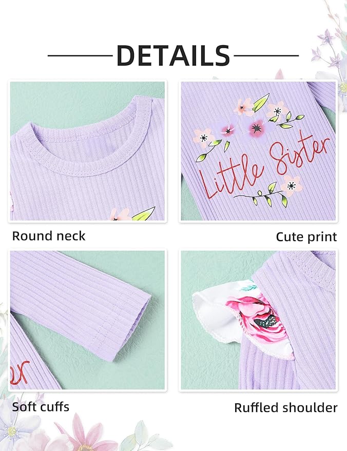 Baby Girl Clothes Patter&Letter Baby Girl Romper with Bow Hat&Headband and Gloves 4Pcs Baby Girl Coming Home Outfit