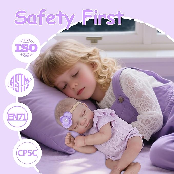 Milidool Realistic Reborn Baby Dolls - 20 Inch Real Life Baby Girl, Lifelike Doll Newborn Baby with Soft Cloth Body for Kids Age 3+ Gift