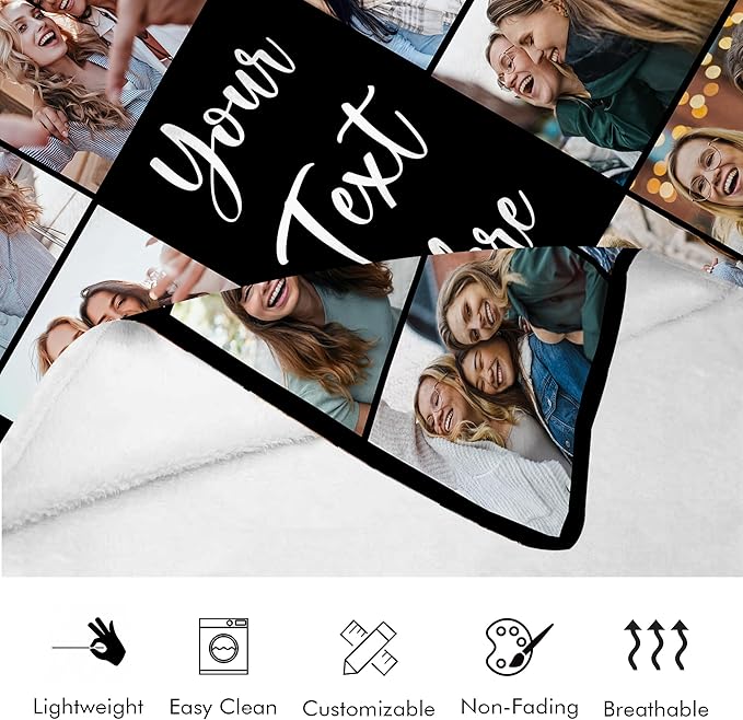 Custom Picture Blanket: Personalized with Family & Friends Photos