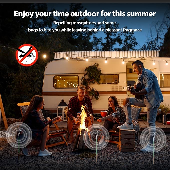 KICKOUTOR® Mosquito Repellent Outdoor Patio 12 PCS Natural Citronella Mosquito Incense Sticks DEET Free Mosquito Barrier Repeller for Backyard Travel Camping Indoor Gnat Mosquito Control