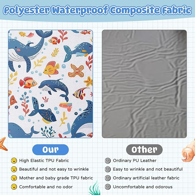 Booster Seat for Dining Table, Toddler Booster Seat for Dining Table with Safety Buckles, Anti-Scratch Easy Cleaning Toddler Seat for Table (White-Fish)