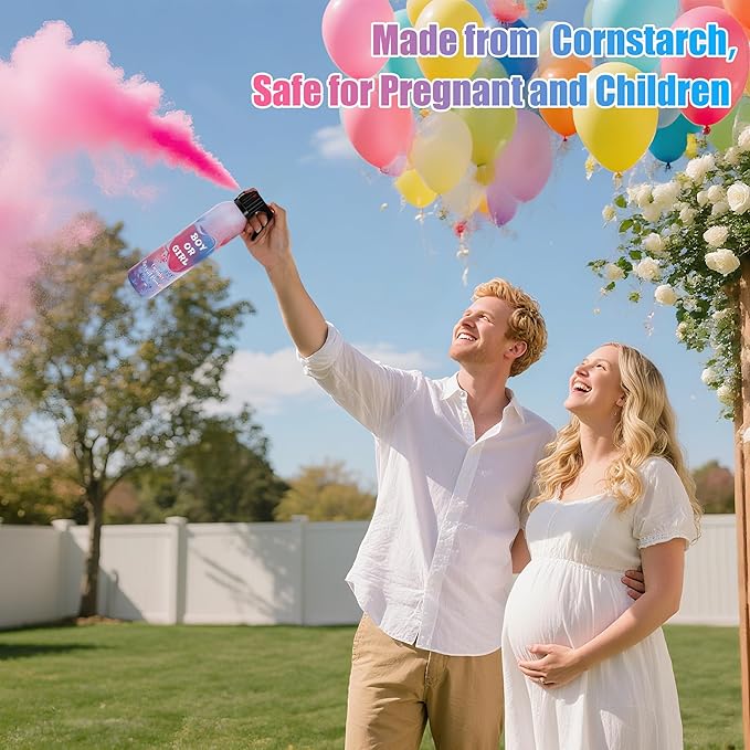 1 Pack Pink Gender Reveal Powder Idea, Fun Party Supplies for Baby Shower Gender Reveal Celebration, Decorations