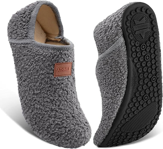 ATHMILE House Slippers for Women Men Indoor Barefoot Slippers Socks Furry Slip on House Shoes Cozy Comfy for Home Bedroom Travel Yoga