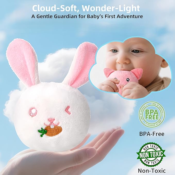 Baby Toys 6-12 Months - Soft Barn Playset with Stuffed Farm Animals, Rattle, Crinkle Paper, Mirror - Montessori Toys for 6 9 12 Months Old Babies, Sensory Balls Toddlers 1-3, 1 Year Old Boy Girl Gifts