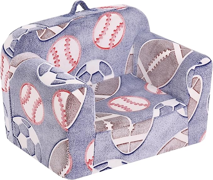 Toddler Chair Plush Kids Couch, Comfy Kids Sofa Toddler Lounger Chair for Bedroom, Convertible Toddler Couch for Girls and Boys, Reading Chair for Kids