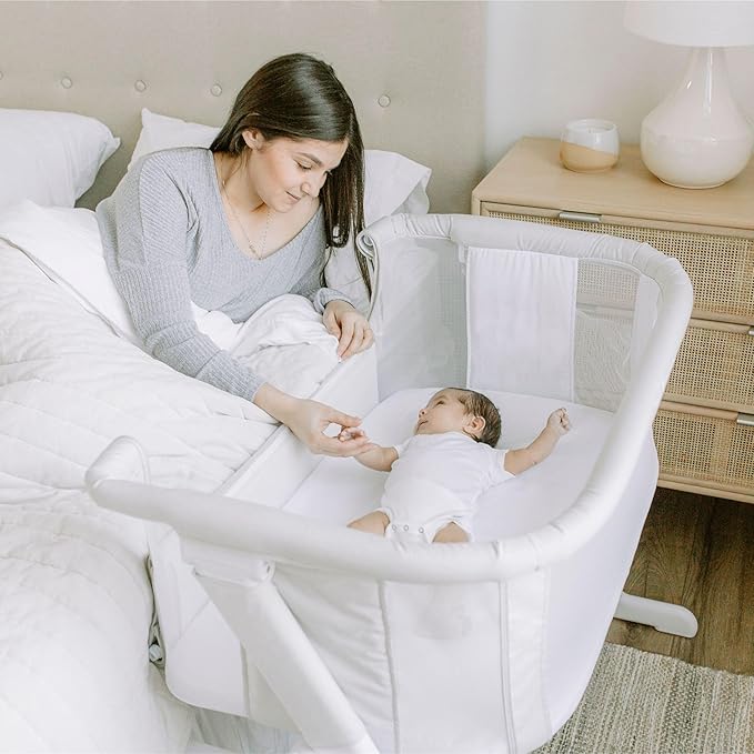 Baby Delight Beside Me Dreamer Bassinet | Bedside Sleeper | 6-Position Height Adjustment | Driftwood Grey