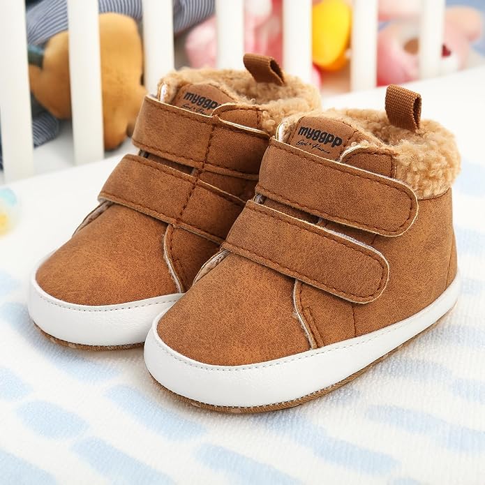 CENCIRILY Baby Boys Girls High Top Sneakers Soft Soles Anti Skid Infant Ankle Shoes Toddler Prewalker First Walking Crib Shoes