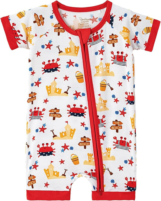 Baby Boy Romper Toddler Boys Short Sleeve Shorts Soft Jumpsuit Outfit Viscose Made from Bamboo