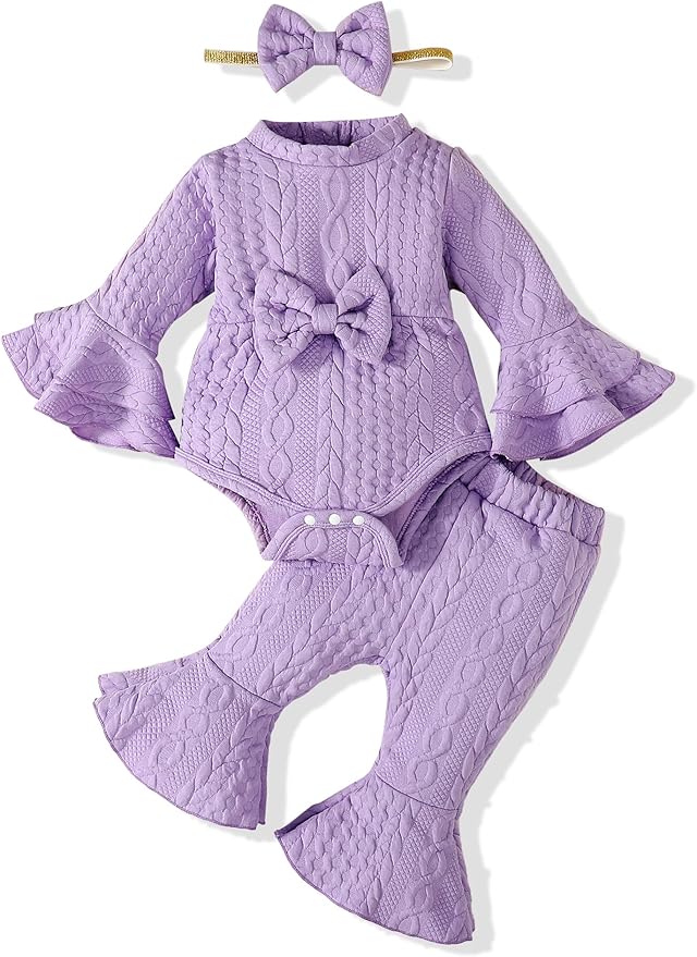 SUNNY PIGGY Baby Girl Clothes Infant Newborn Outfits Romper 0-18 Month Toddler Girls’ Clothing Pant Set