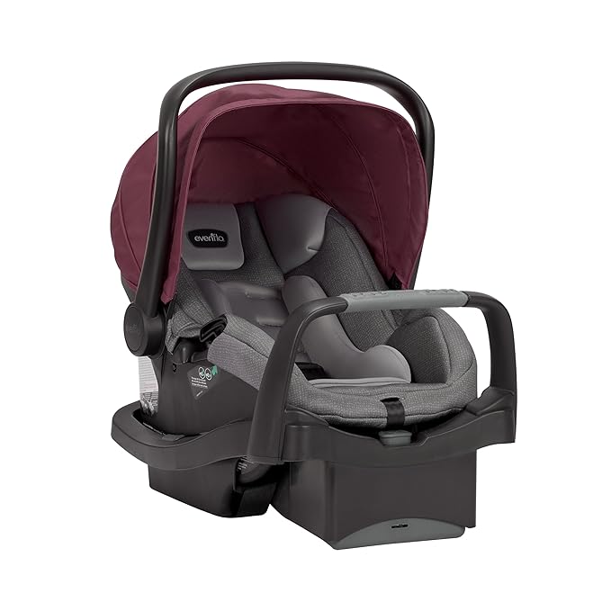 Evenflo Pivot Modular Travel System with SafeMax Rear-Facing Infant Car Seat (Dusty Rose Pink)