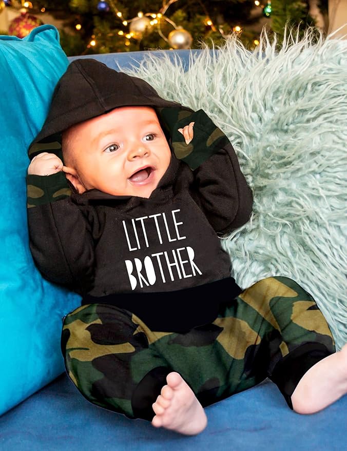 Fommy Newborn Baby Boy Clothes Plaid Letter Print Long Sleeve Hoodies + Long Pants 2PCS Fall Winter Outfits Set
