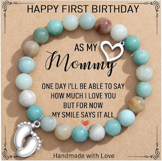 TONY & SANDY New Mom Gifts, Bracelets for First Time Moms on Mother's Day, Birthday, Christmas, Stocking Stuffers