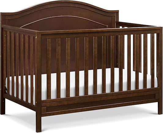 daVinci Charlie 4-in-1 Baby Crib Convertible to Toddler Bed, Daybed, Full-Size Bed, Easy Assembly - GREENGUARD Gold Certified - 4 Adjustable Mattress Heights, Conversion Kit Sold Separately - Espresso
