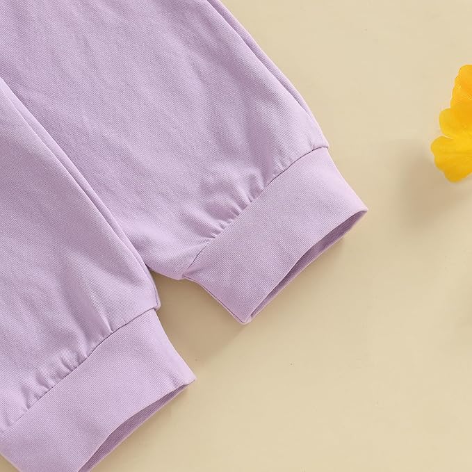 Madjtlqy Toddler Baby Girl Fall Winter Outfit Clothes Flowers Crochet Embroidery Long Sleeve Sweatshirt Tops and Pants Set