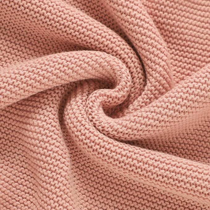 LAWKUL Baby Blanket Bear Lovey Soft Plush Security Blanket for Newborns Infants Boy Girl Knit Snuggle Comfort Pink 40x30in