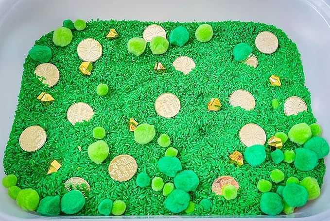 Kids Sensory bins Montessori sensory bin, sensory toys, Sensory bins, Sensory Bin For Preschoolers (St Patrick Day Counting)