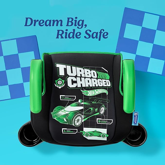Graco TurboBooster 2.0 Backless Booster Car Seat, Hot Wheels Gamer, Travel Booster Seat for Children Ages 4-10, Weight 40-100 Pounds and Height up to 57 Inches