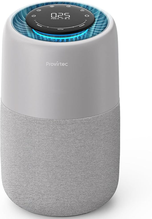 Air Purifier for Bedroom Home, 5-Stage HEPA Filtration System, Covers Up to 916 Ft² with PM2.5 Real-Time Monitor, Auto Mode, Smart WiFi, Reduces Allergies, Dust, Pollen, Pet Dander, Smoke