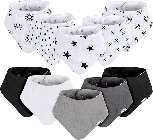 Gerber Unisex Baby Muslin Bandana Bibs