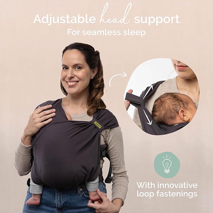 Boba Bliss Baby Carrier Newborn to Toddler (7-35 lbs) - Light & Breathable Toddler Carrier - Certified Hip-Healthy, Adjustable Straps for All Parents, Hybrid, Soft & Stretchy 0-18 Months (Charcoal)